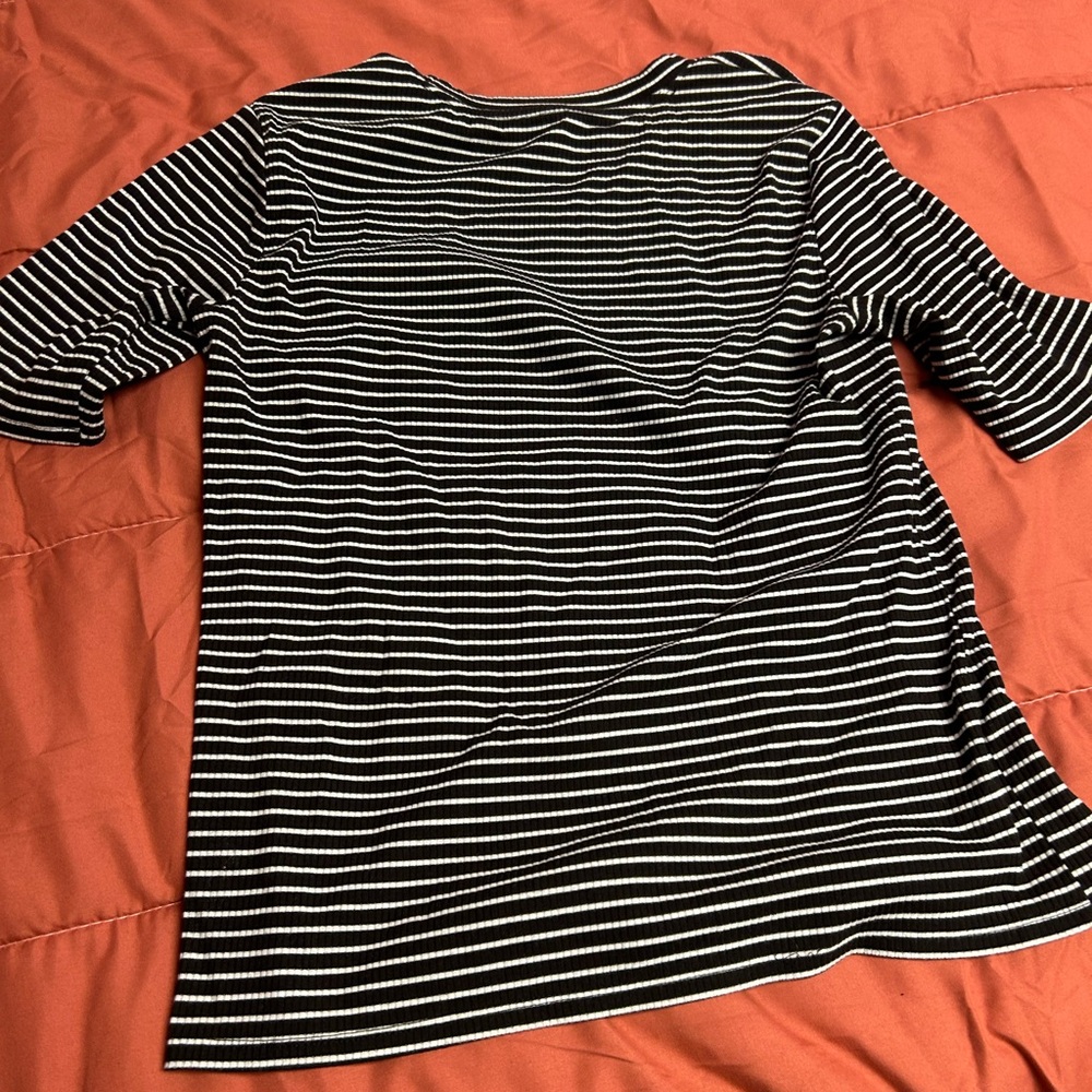 Black and white stripped shirt
